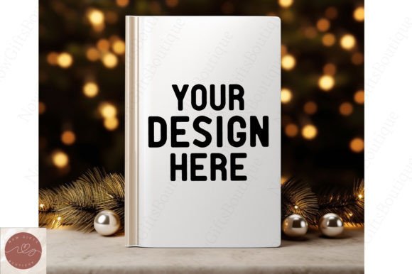 Book Cover Mockup Christmas Mockup 20 - A Festive Graphic Asset for Christmas Amp