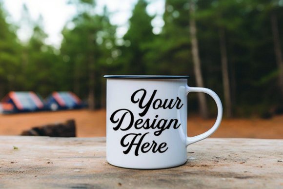 Camping Mug Mockups for Branding and Marketing Graphics