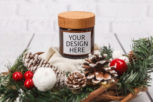 Christmas Candle Mockup Review for Embroidery Projects