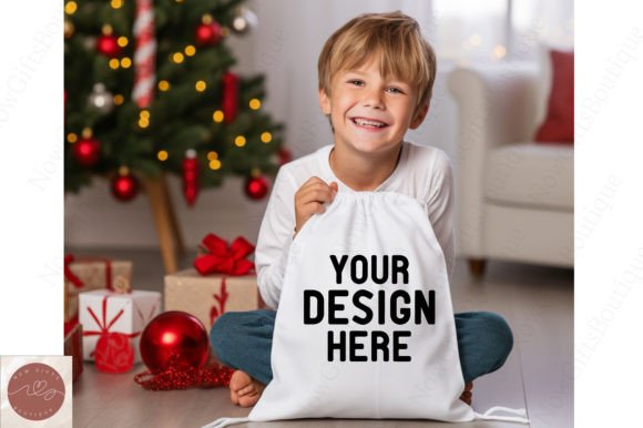 Christmas Santa Sack Mockup 16 - A Festive Graphic Design Asset