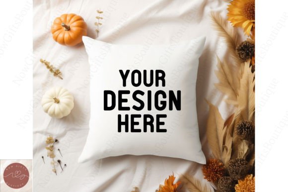Fall Pillow Autumn Mockup 10 for Graphics and Pillows Amp