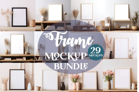 Frame Mockup Bundle for Graphics and Frames Amp