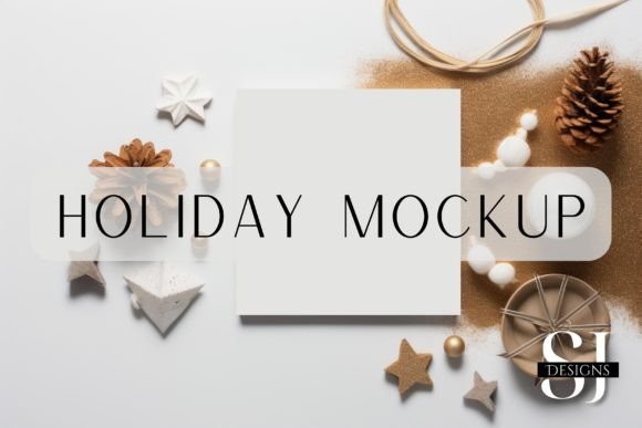 Glitter Holiday Invite Mockup for Invitations Amp Graphics
