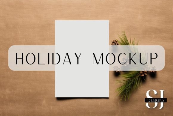 Minimal Holiday Invite Mockup for Invitations Amp Graphics
