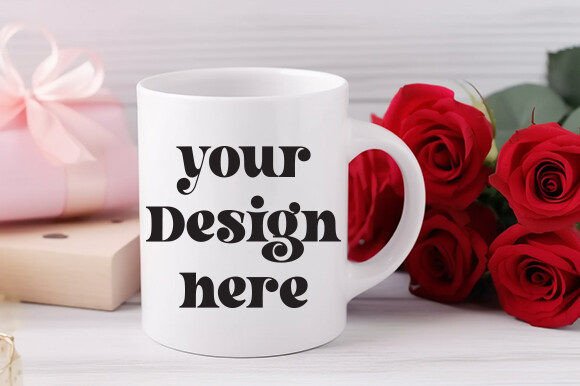 Valentine's Day White Mug Mockup 18 - Graphics for Mugs Amp