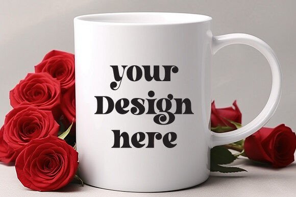 Valentine's Day White Mug Mockup 2 - Graphics for Mugs Amp Creations