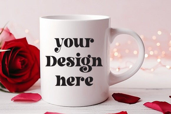 Valentine's Day White Mug Mockup 29 - Graphics for Mugs Amp