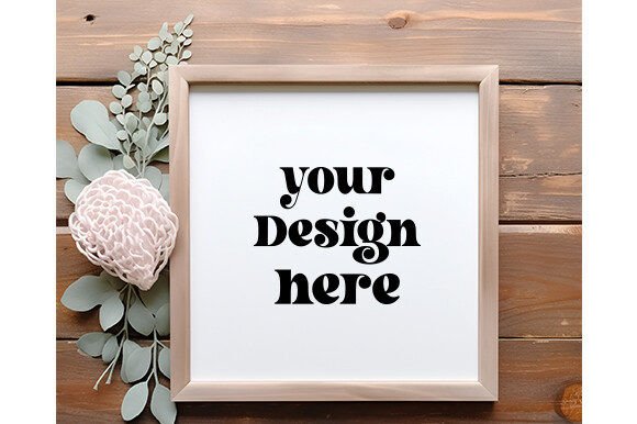 Valentines Day Frame Mockup for Graphics and Frames Amp