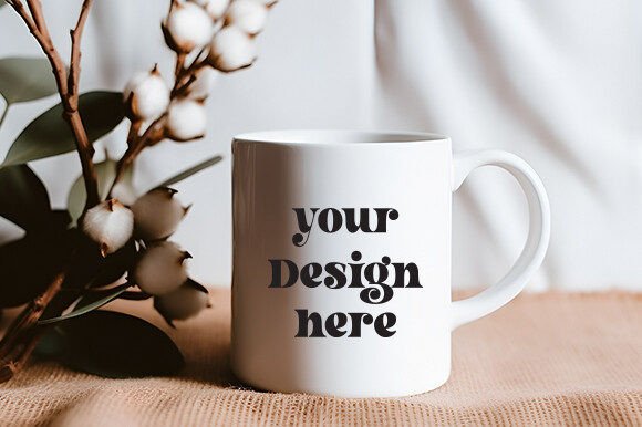 White Mug Mockup for Branding and Marketing in Graphics