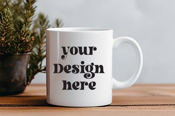 White Mug Mockup for Graphic Design Projects