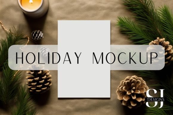 Winter Party Invite Mockup: A Graphic Design Asset for Invitations Amp